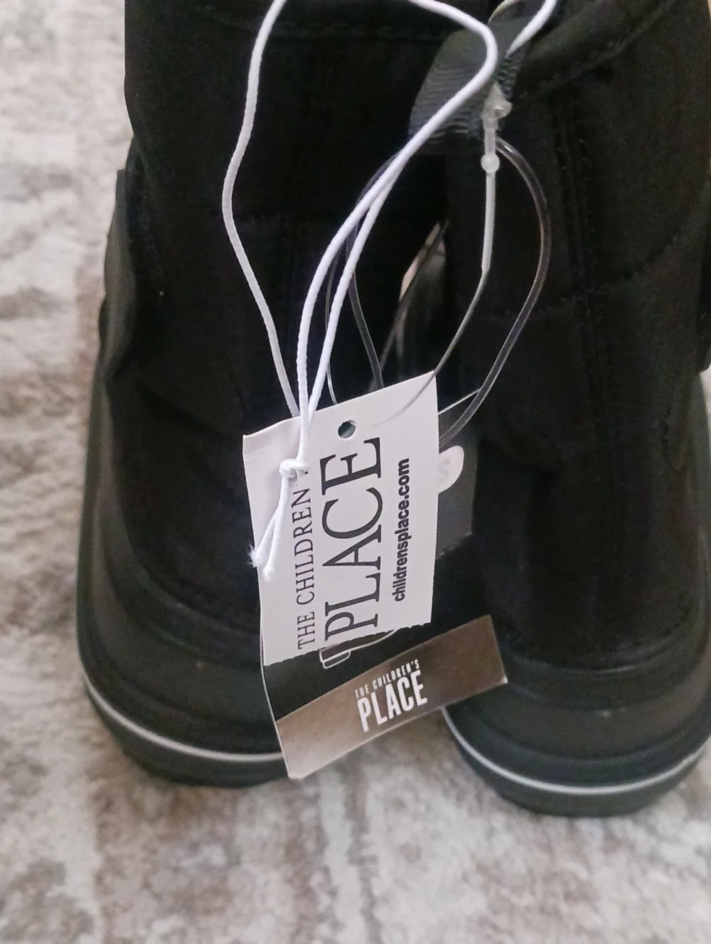 The Children's Place Kids' Black Winter Snow Boots